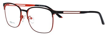 Das Bild zeigt die Korrektionsbrille 149511 von der Marke Eyebar in Schwarz/Orange