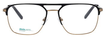 Das Bild zeigt die Brille 150131 von der Marke Abele Optik in schwarz/gold.