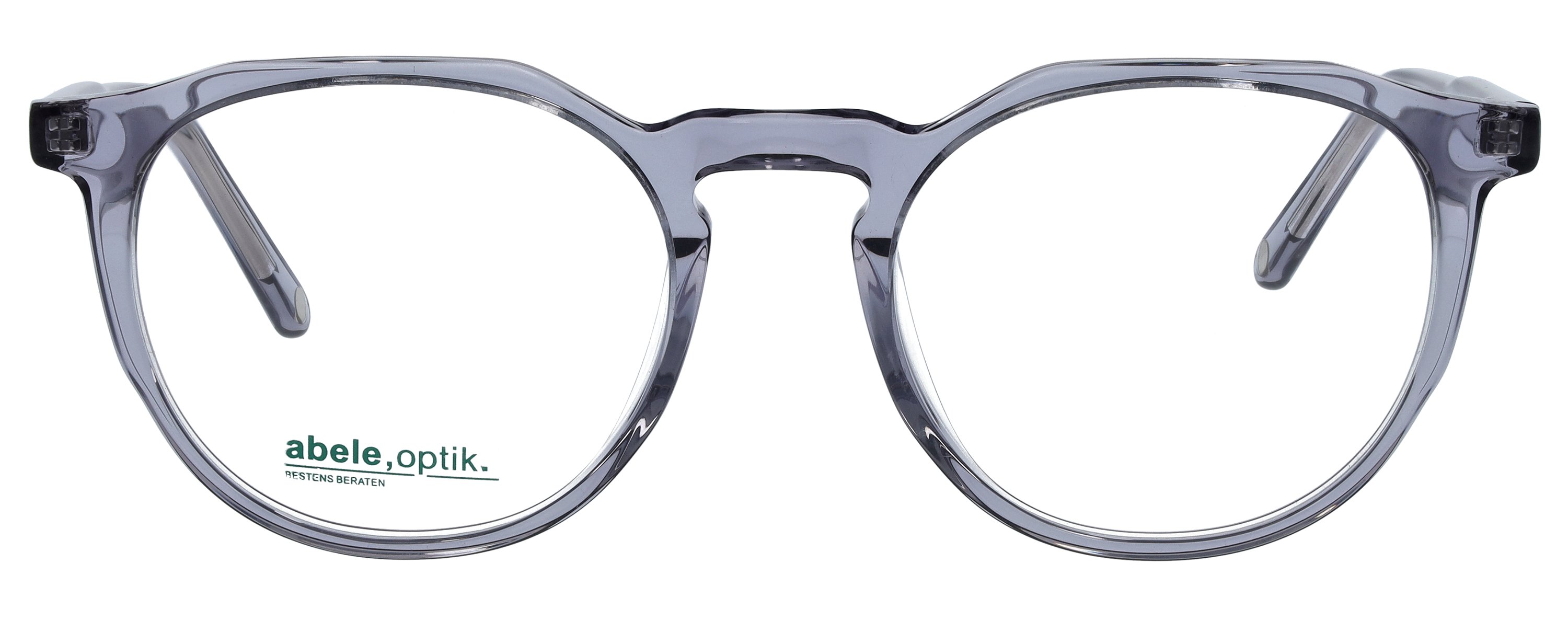 Das Bild zeigt die Korrektionsbrille 148192 von der Marke Abele Optik in grau transparent.
