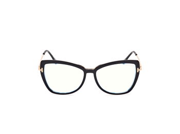 Das Bild zeigt die Korrektionsbrille FT5882-B 005 von der Marke Tom Ford in schwarz/rose gold.