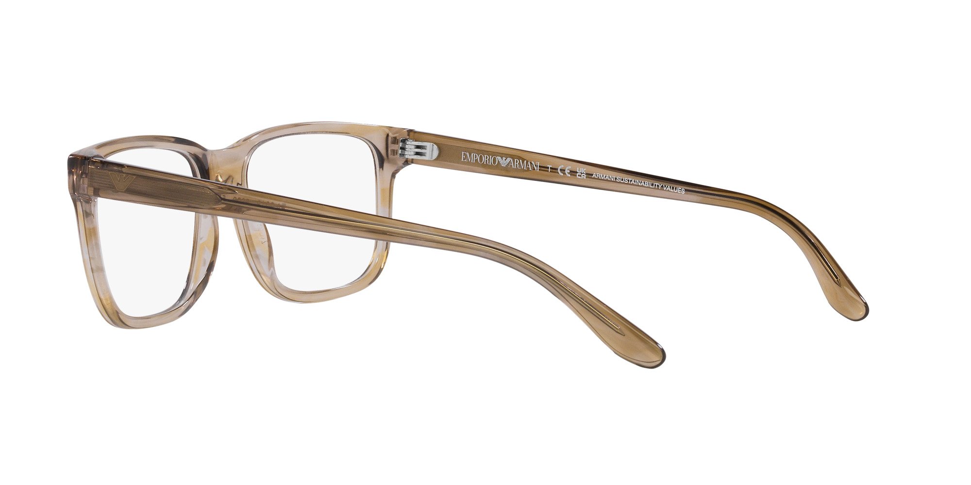 Das Bild zeigt die Korrektionsbrille EA3218 5099 von der Marke Emporio Armani in Braun.