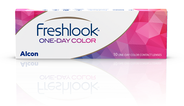 Das Bild zeigt die Verpackung der Freshlook One-Day Color Kontaktlinse.