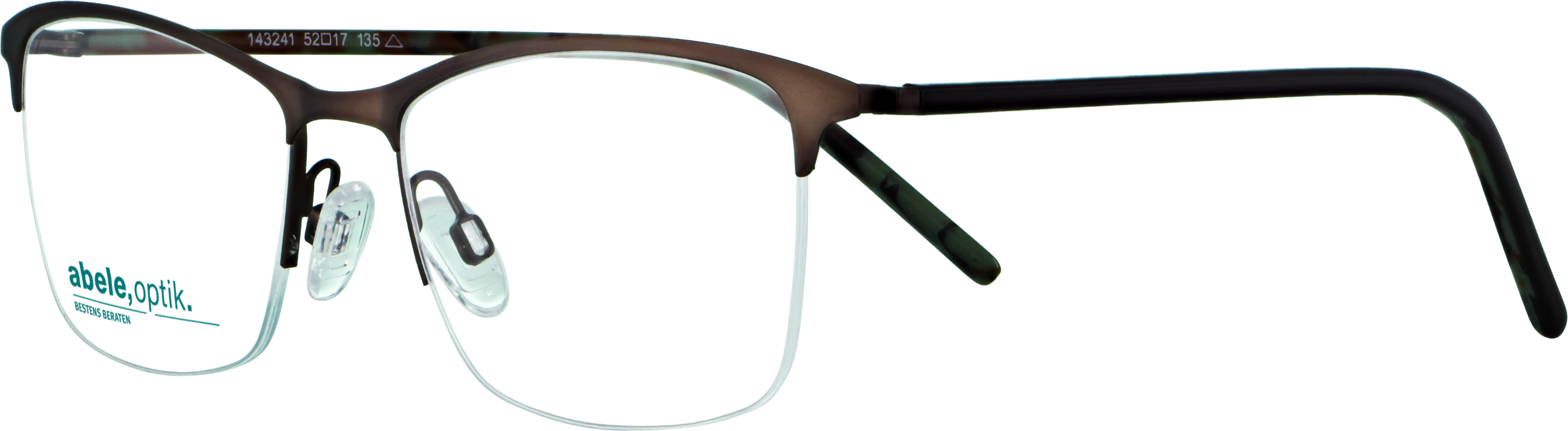 Das Bild zeigt die Korrektionsbrille 143241 von der Marke Abele Optik in dunkelgrau.