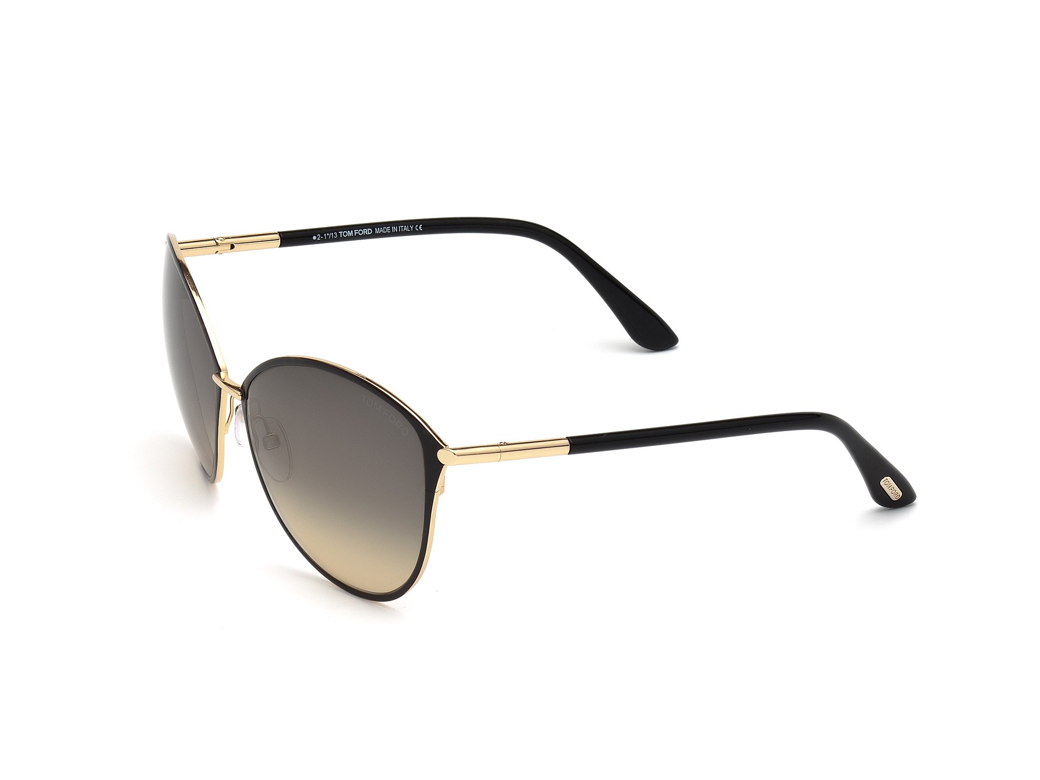 Das Bild zeigt die Sonnenbrille FT0320 28B von der Marke Tom Ford in schwarz/gold.