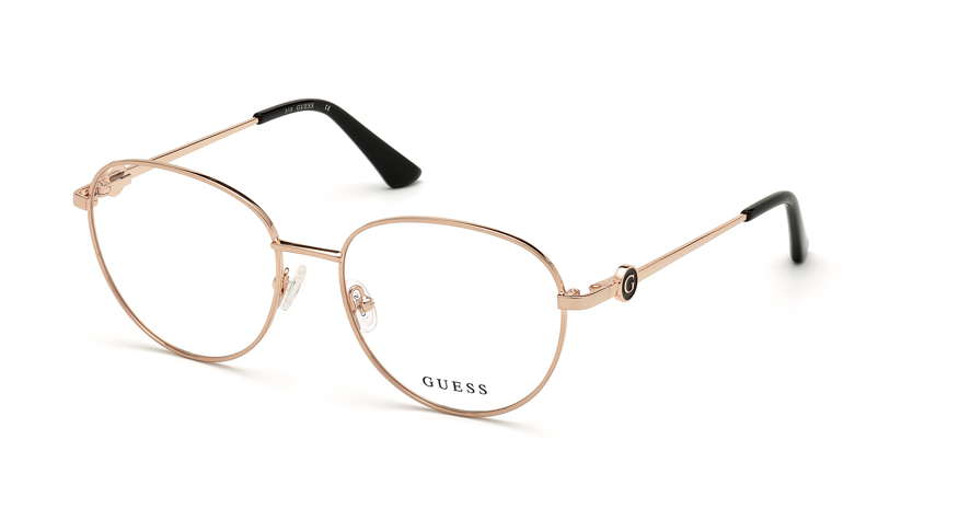 Das Bild zeigt die Korrektionsbrille GU2756 028 von der Marke Guess in rose-gold.