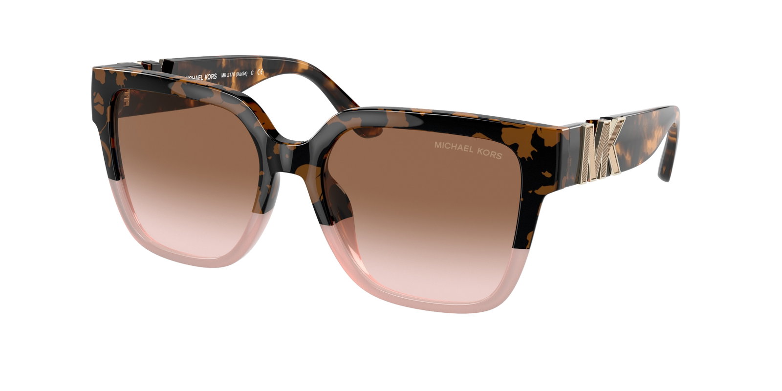 Das Bild zeigt die Sonnenbrille MK2170 von Michael Kors in der Farbe Havanna.