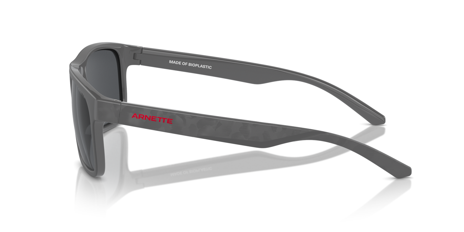 Das Bild zeigt die Sonnenbrille AN4341 287087 von der Marke Arnette in schwarz/grau.