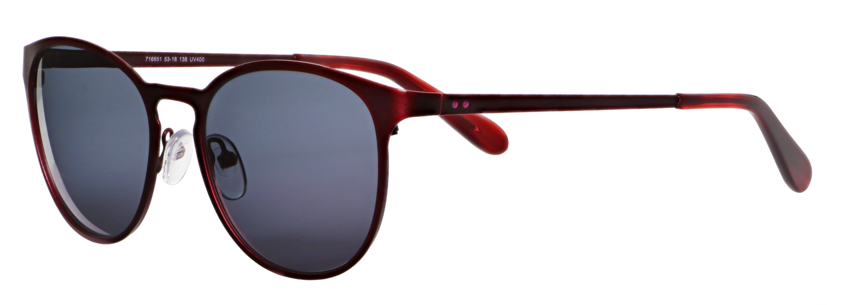 abele optik runde Sonnenbrille für Damen in Dunkelrot 716651