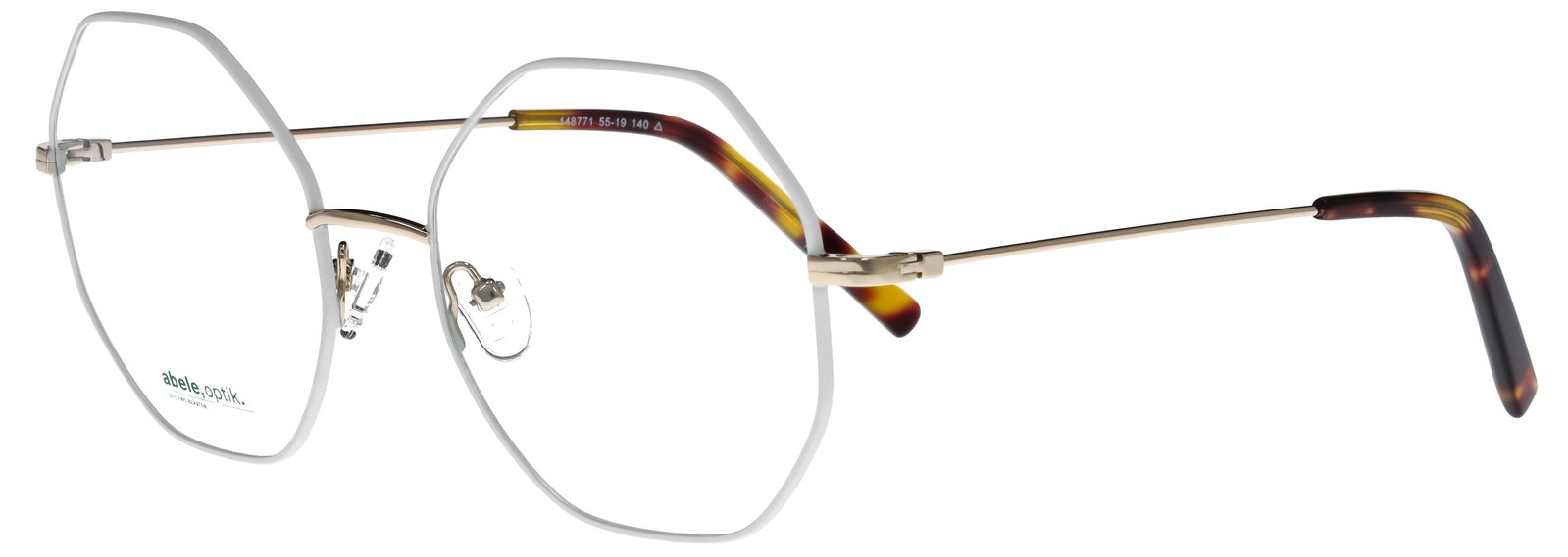 abele optik Brille für Damen in weiß-silber 148771