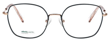 Das Bild zeigt die Korrektionsbrille 147401 von der Marke Abele Optik in grün/gold.