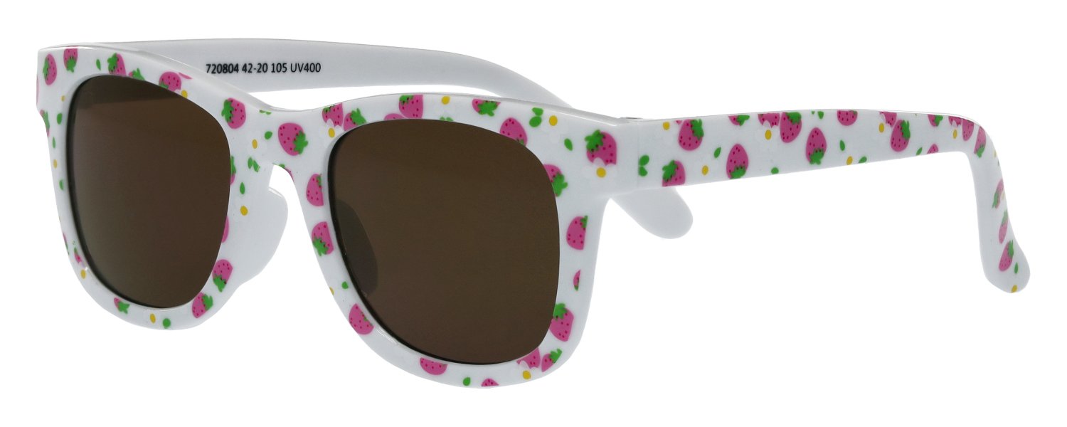 abele optik Kindersonnenbrille in weiß mit Erdbeeren 720804