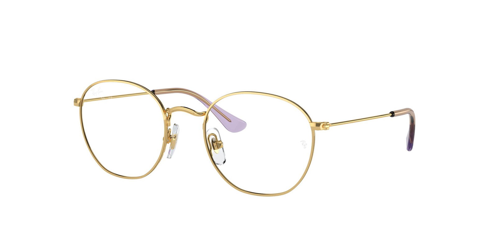zu sehen ist die Korrektionsbrille RB9572V von Ray Ban für Kinder in der Farbe Gold.