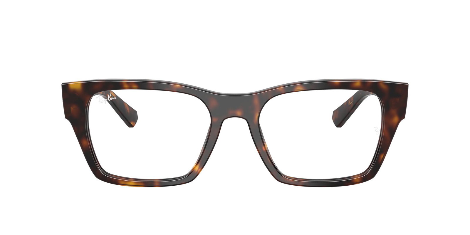 Das Bild zeigt die Korrektionsbrille RX5448 von Ray Ban in Dunkelhavanna von vorne.