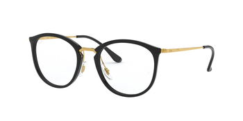 Ray Ban Brille in Schwarz & Gold für Damen RX7140 2000 51