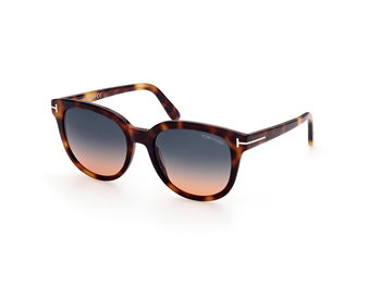 Das Bild zeigt die Sonnenbrille Sabrina FT0914 von der Marke Tom Ford in braun gemustert