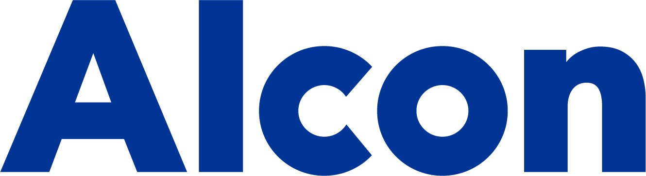 Das Bild zeigt das Logo des Kontaktlinsen-Herstellers Alcon.