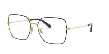 Das Bild zeigt die Korrektionsbrille DG1323 1334 von der Marke D&G in schwarz-gold.