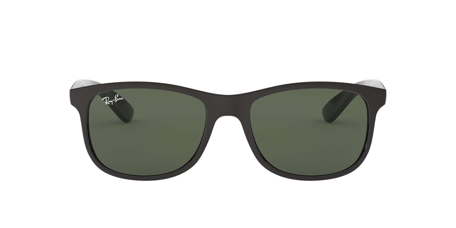Das Bild zeigt die Sonnenbrille ANDY RB4202 606971 von der Marke Ray-Ban in schwarz matt von vorne.