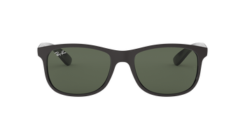 Das Bild zeigt die Sonnenbrille ANDY RB4202 606971 von der Marke Ray-Ban in schwarz matt von vorne.