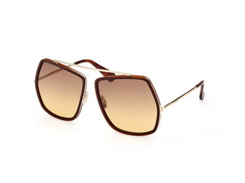 Das Bild zeigt die Sonnenbrille MM0060 48F von der Marke Max Mara in Braun/Blassgold.