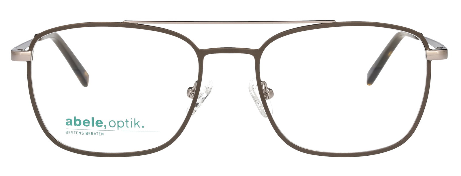 Das Bild zeigt die Abele Optik Brille 148261 in grau von vorne.