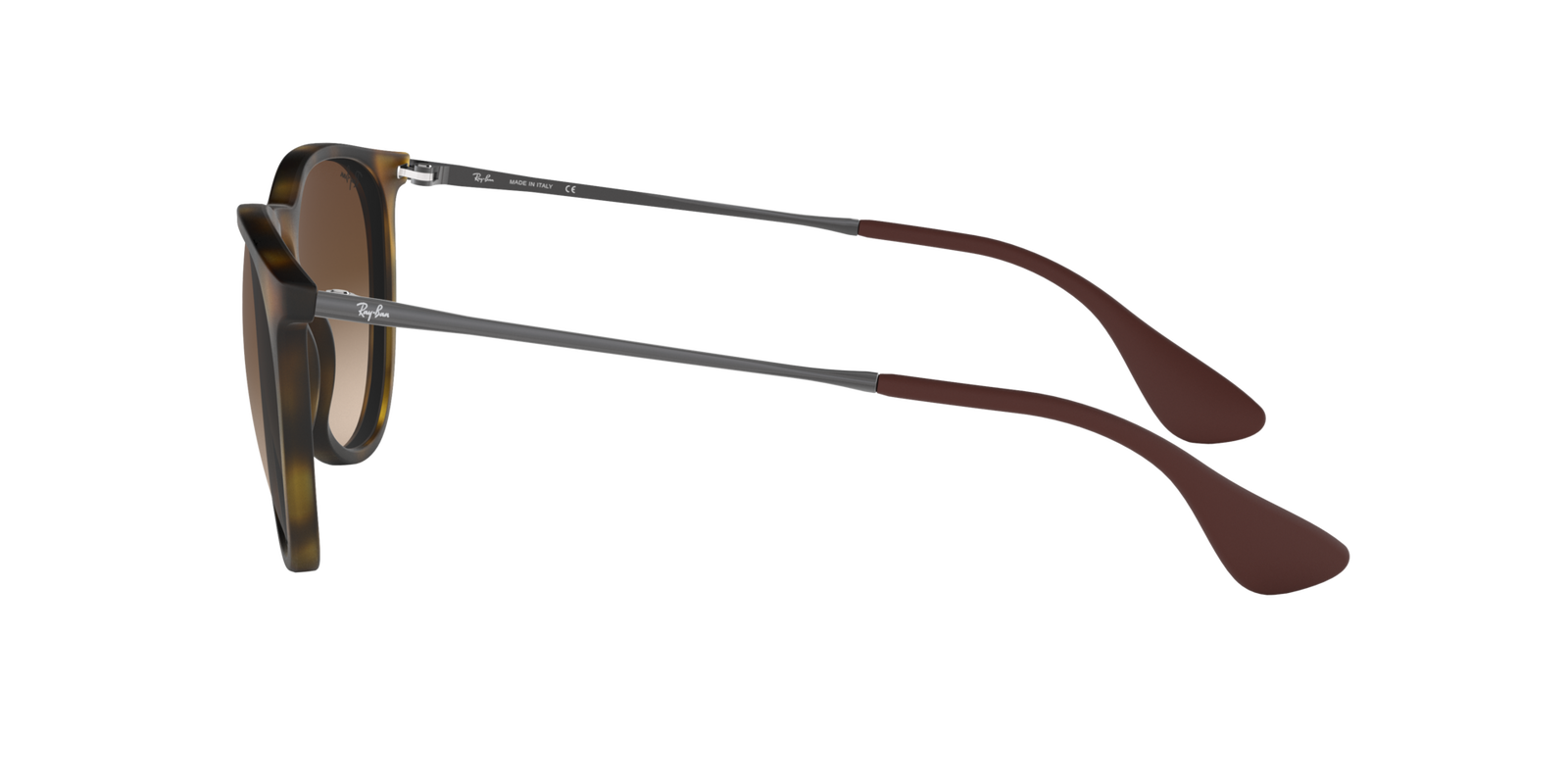 Das Bild zeigt die Sonnenbrille ERIKA RB4171 865/13 von der Marke Ray-Ban in havanna von der Seite.