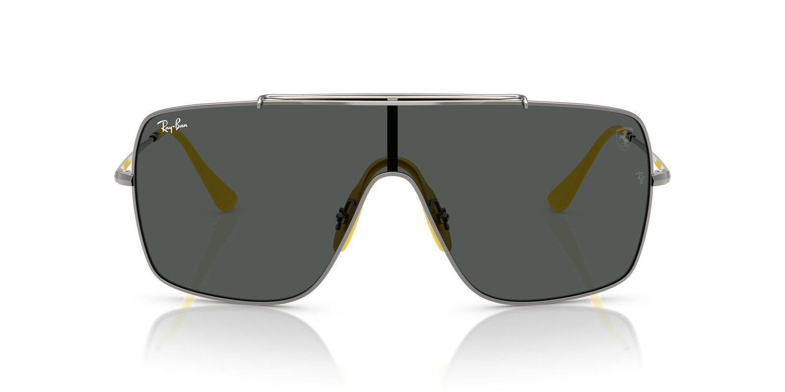 das Bild zeigt die Sonnenbrille RB3697M von Ray Ban in der Farbe Silber.