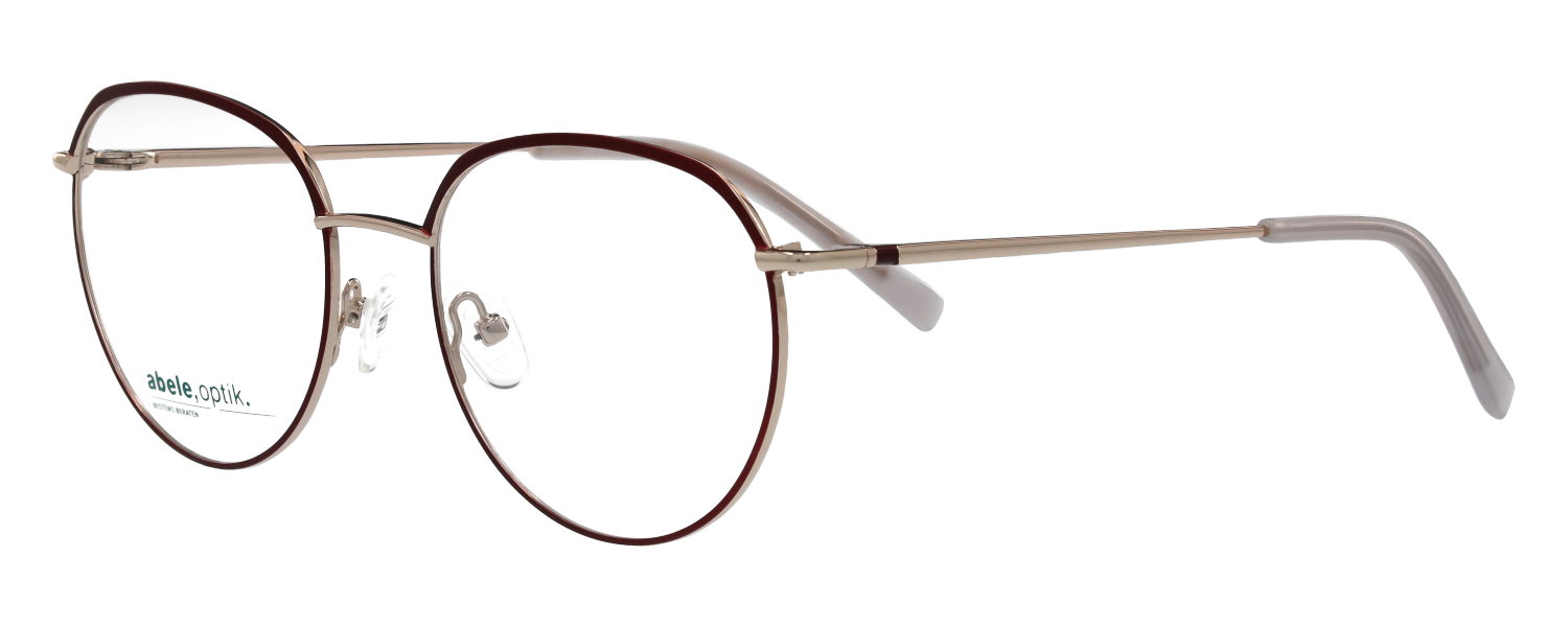 abele optik Brille für Damen gold/dunkelrot 146731
