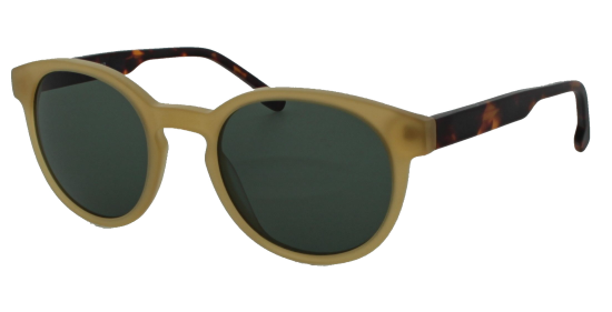 abele optik Damen Sonnenbrille in Beige Matt / Havanna Matt & Rund 717151