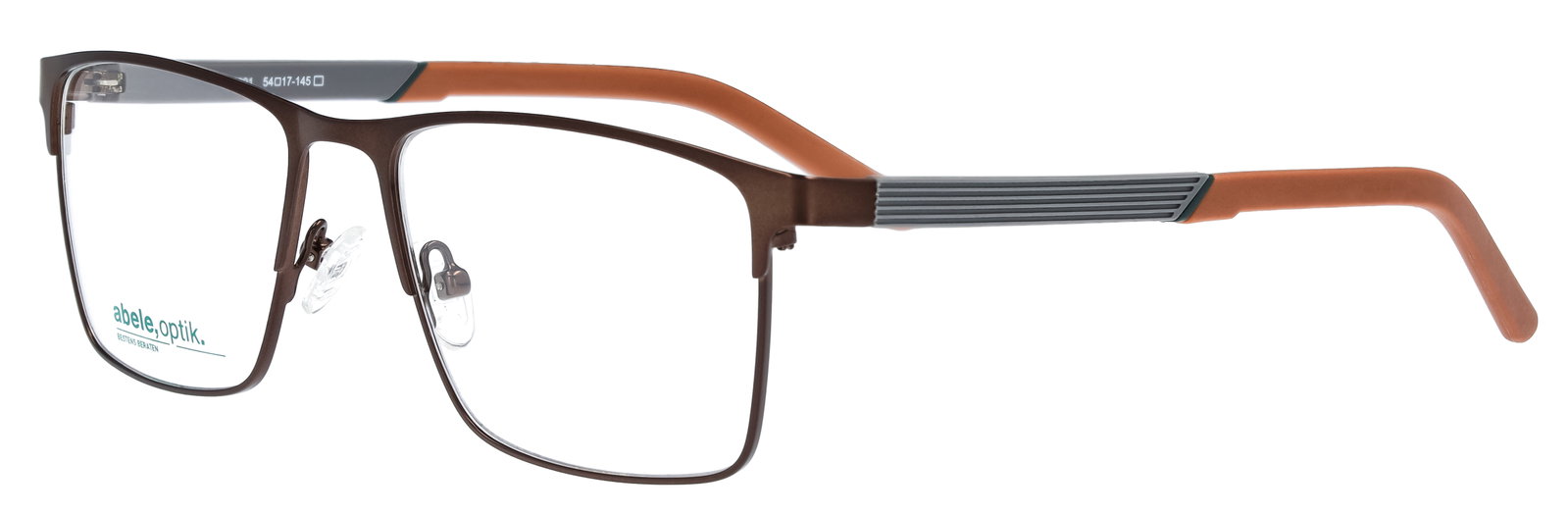 Das Bild zeigt die Korrektionsbrille 147891 von der Marke Abele Optik in braun matt.