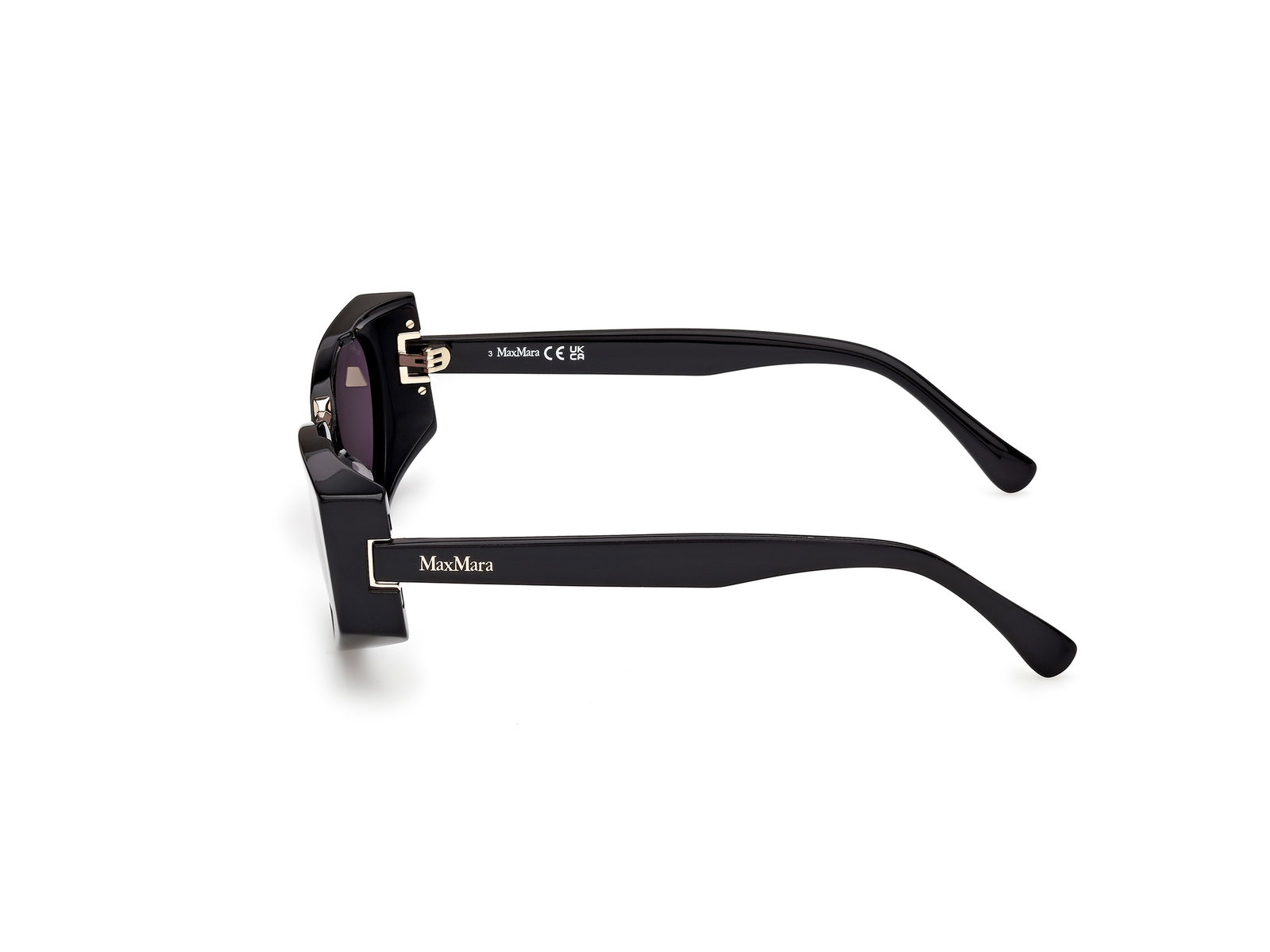Das Bild zeigt die Sonnenbrille MM0160 von der Marke Max Mara in Schwarz.