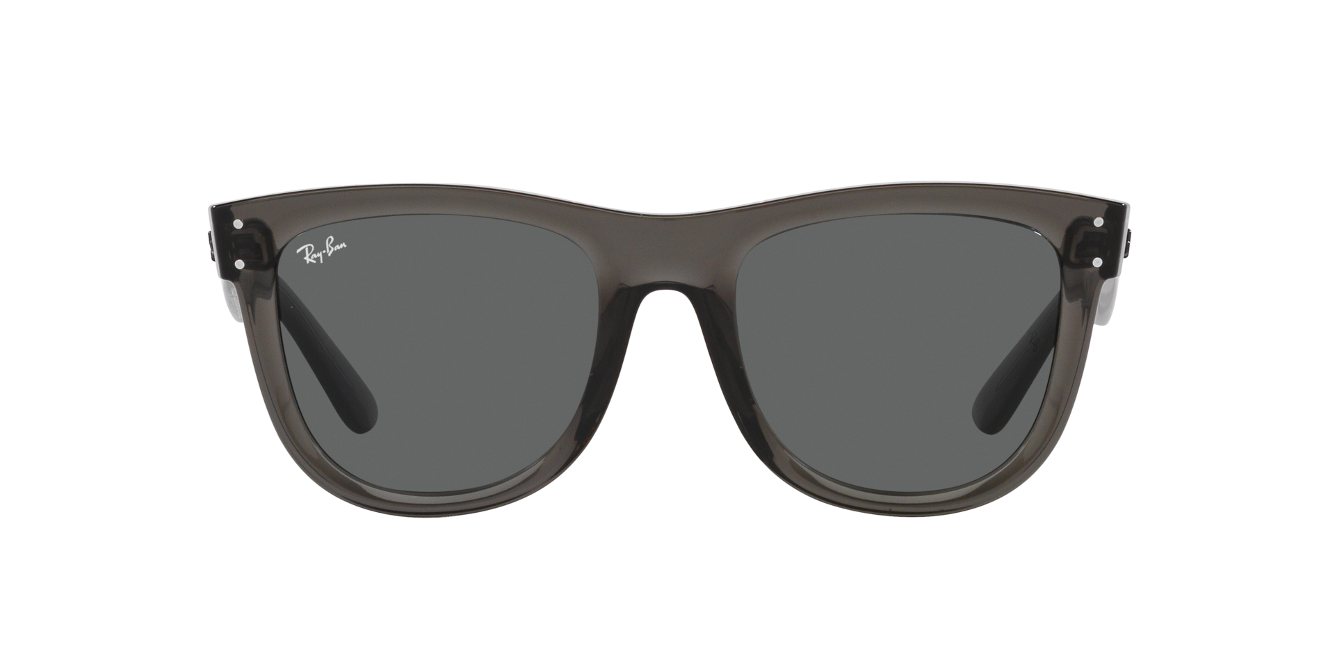 Das Bild zeigt die Sonnenbrille  0RBR0502S 6707GR von der Marke Ray Ban in transparent  dunkelgrau.