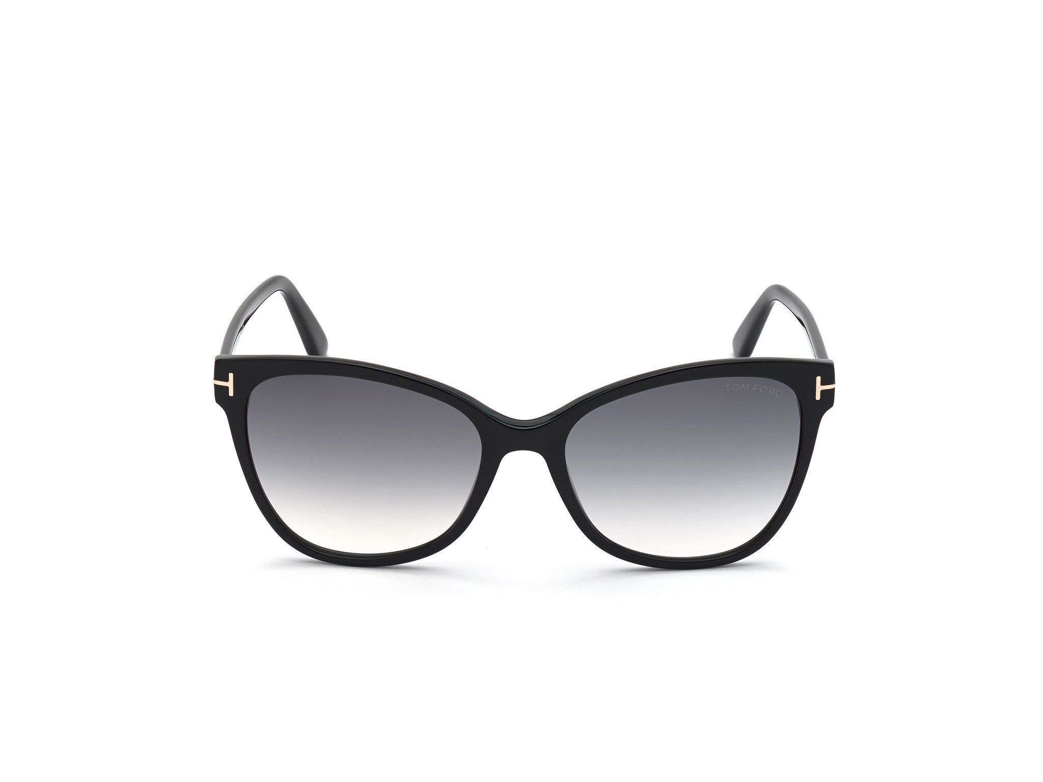 Das Bild zeigt die Sonnenbrille ANI FT0844 von der Marke Tom Ford in schwarz frontal
