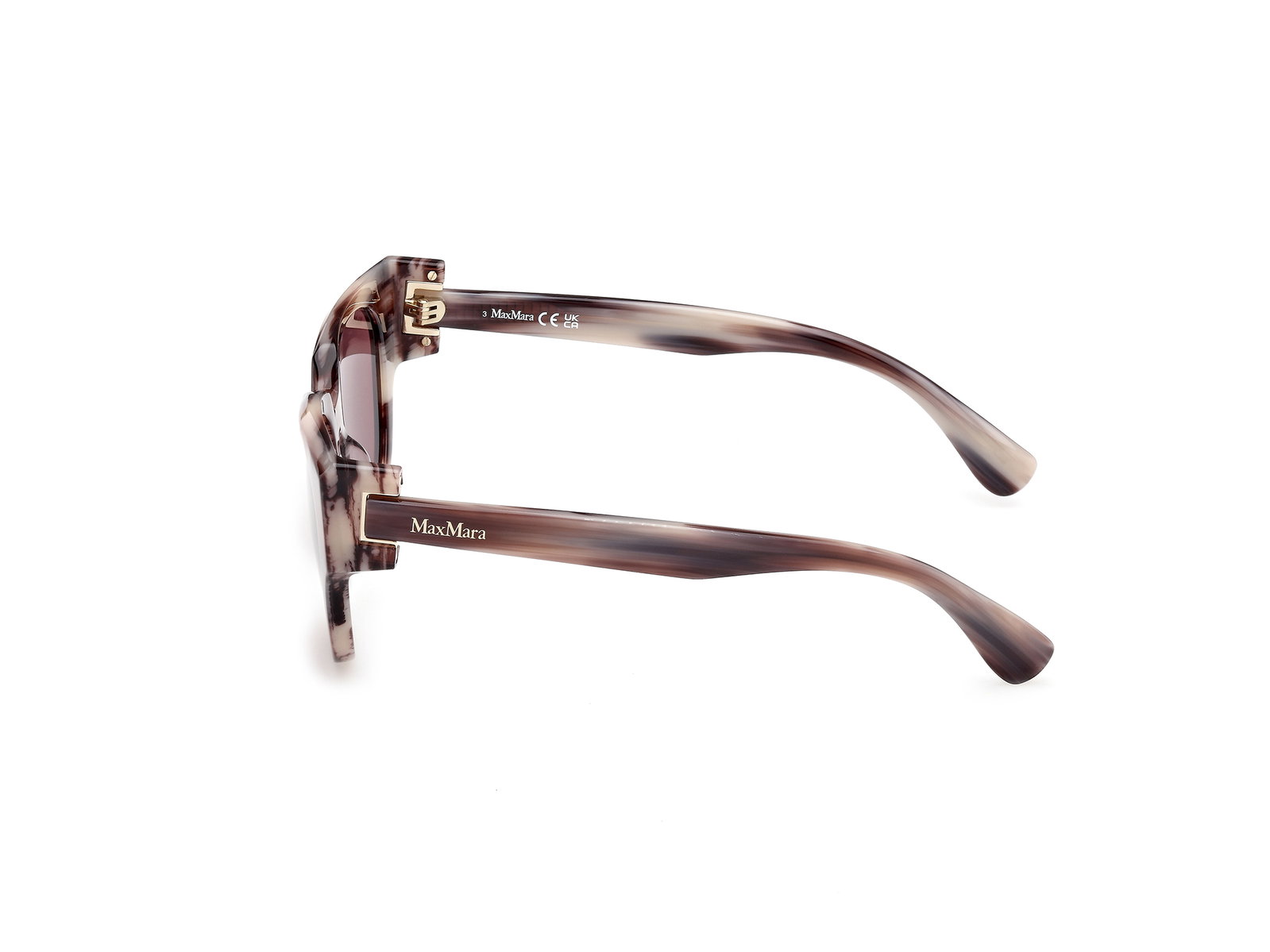 Das Bild zeigt die Sonnenbrille MM0138 von der Marke Max Mara in Horn gemustert.