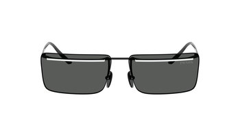 Das Bild zeigt die Prada Sonnenbrille für Herren PR C53S in Silber mit dunkelgrauen  Gläsern von vorne.