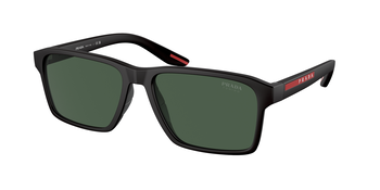 Das Bild zeigt die Sonnenbrille PS05YS DG006U von der Marke Prada Linea Rossa in schwarz.