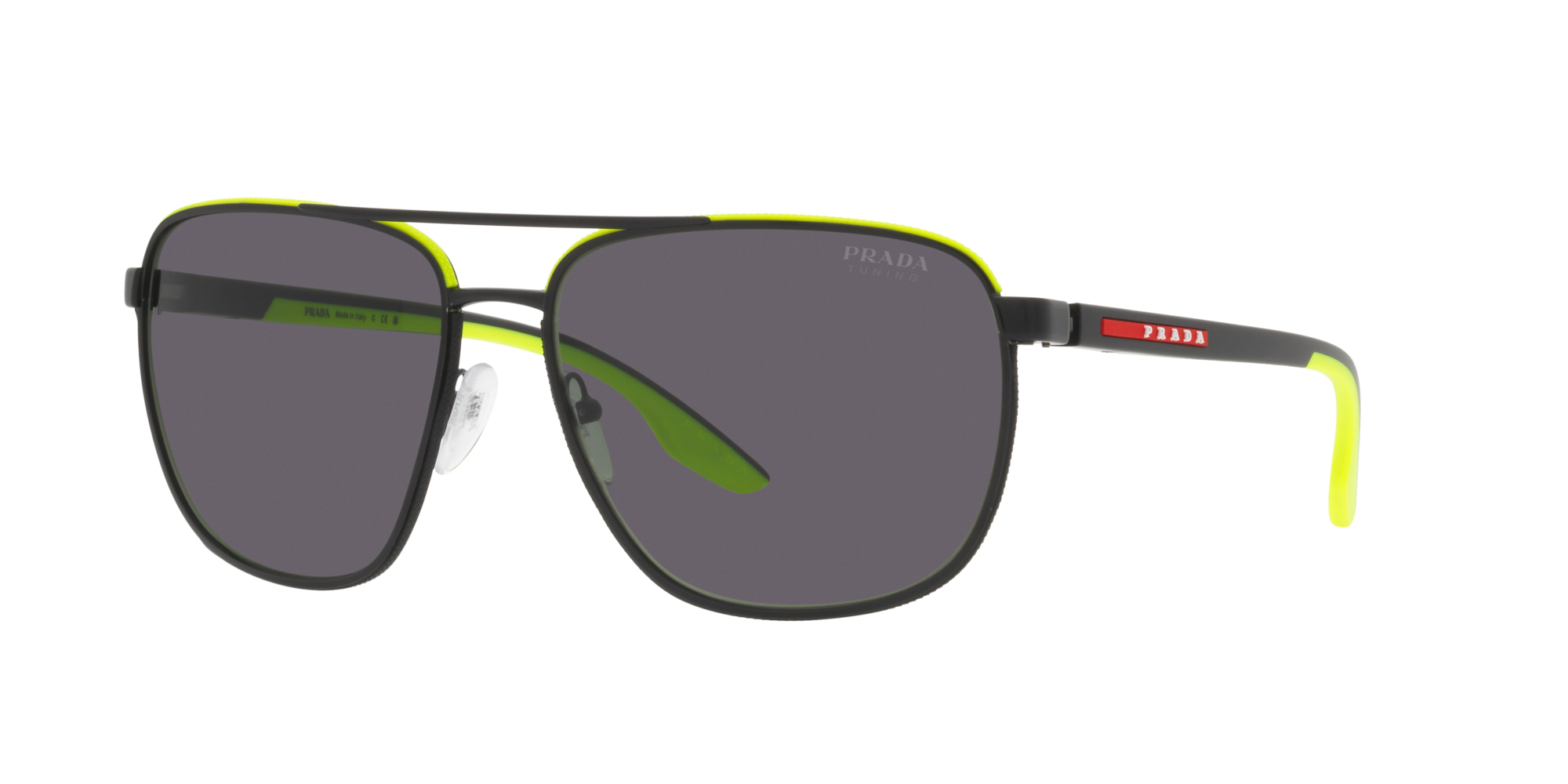 Prada Linea Rossa Sonnenbrille für Herren in Schwarz/Gelb PS 50YS 17G01V 62