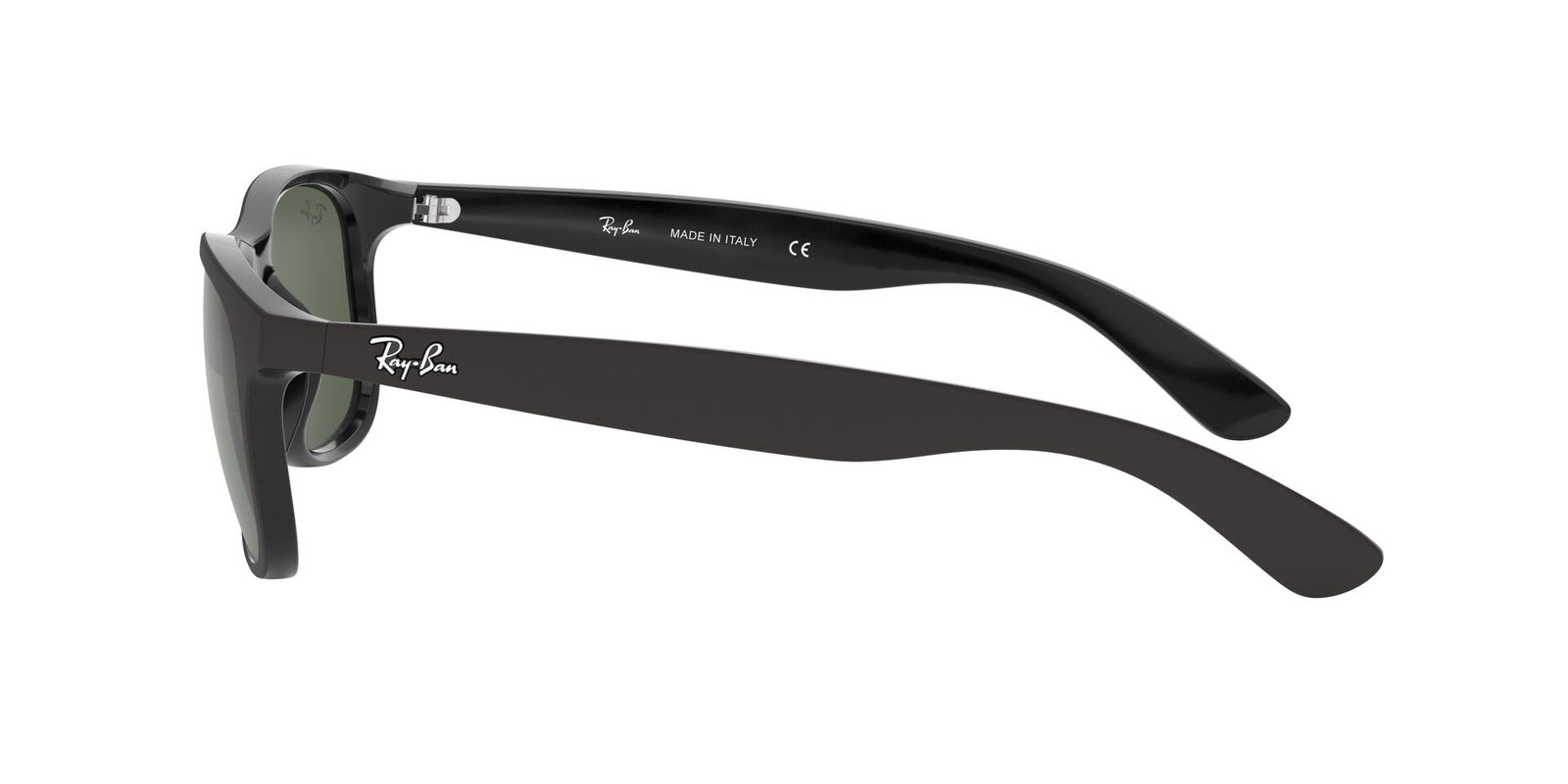 Das Bild zeigt die Sonnenbrille ANDY RB4202 606971 von der Marke Ray-Ban in schwarz matt von der Seite.