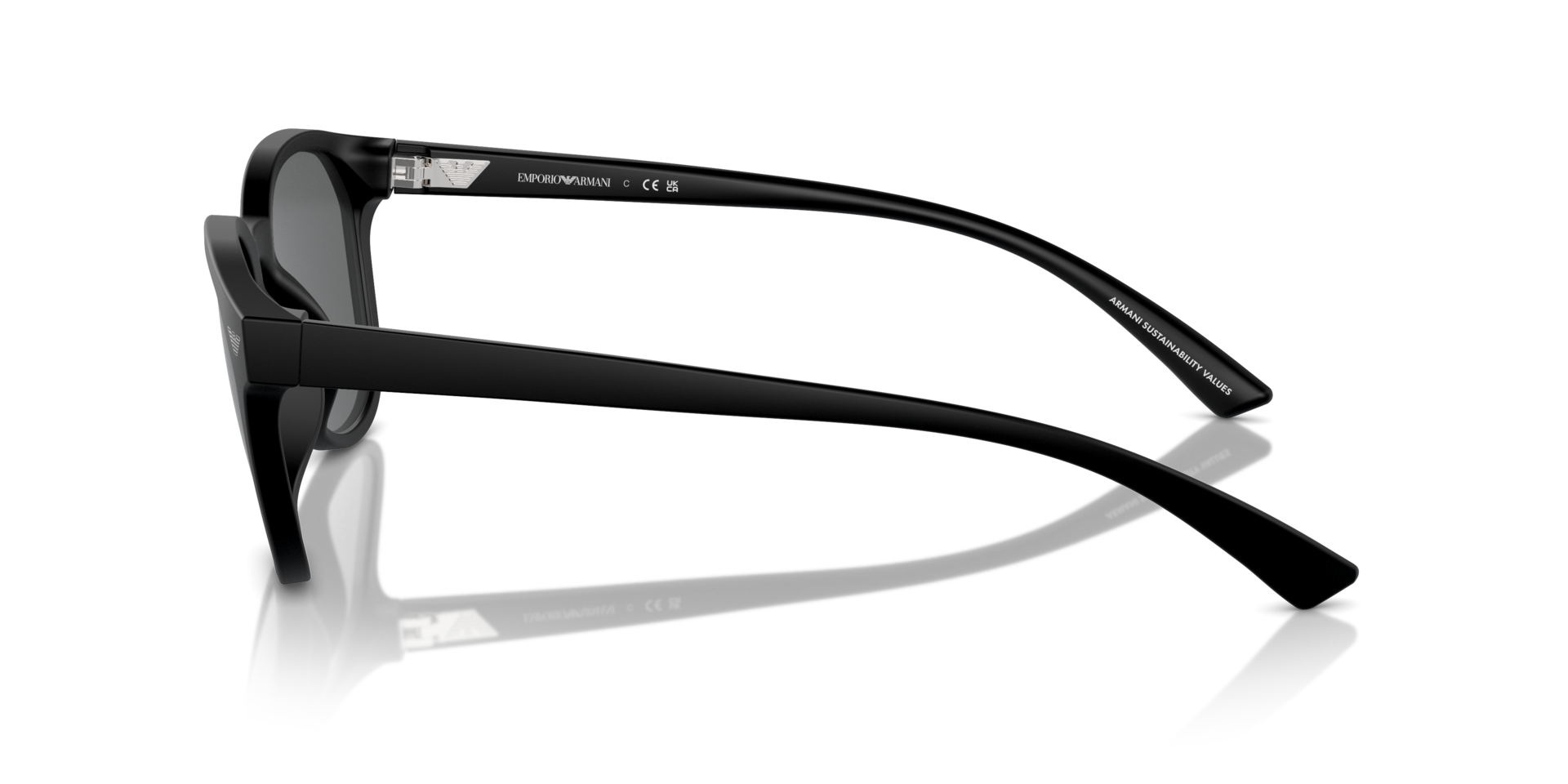 Das Bild zeigt die Sonnenbrille EA4225U 500187 von der Marke Emporio Armani in schwarz.