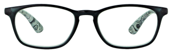 Das Bild zeigt die Fertiglesebrille 04851 von der Marke Abele Optik in schwarz.