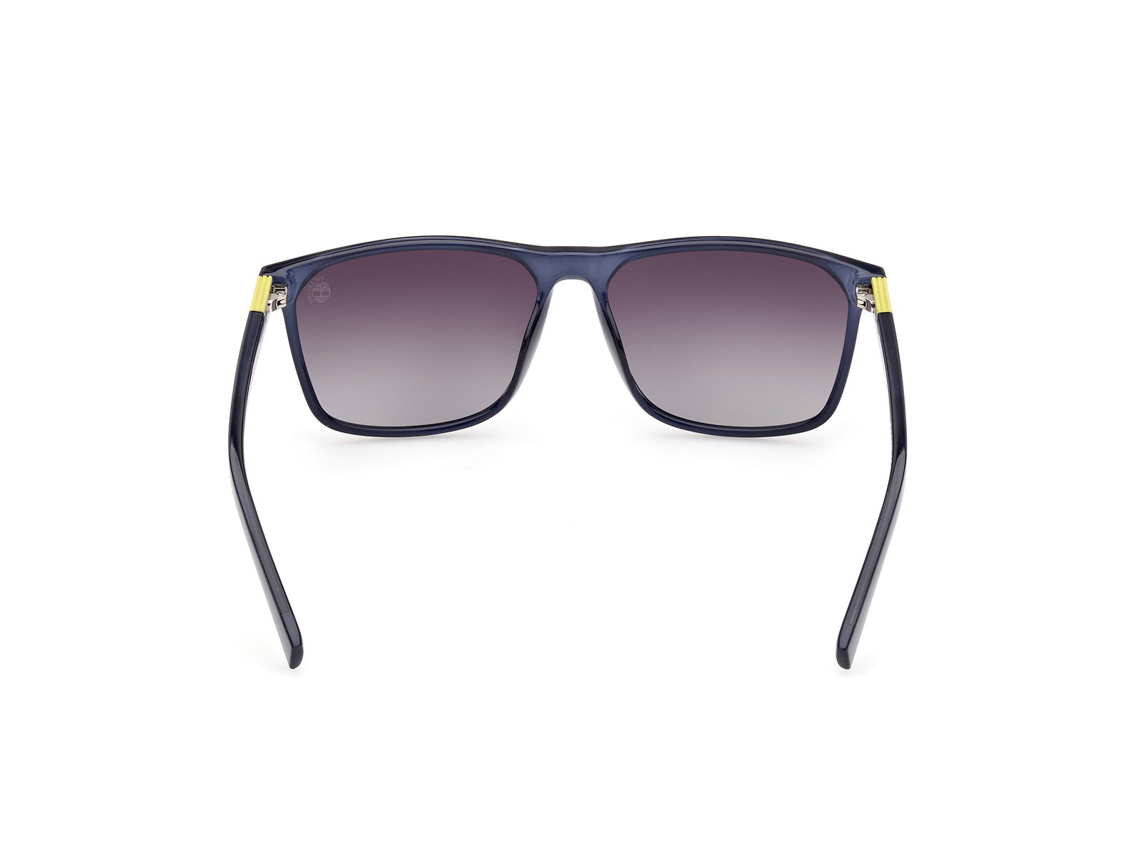 Das Bild zeigt die blaue Timberland Sonnenbrille TB9312 von hinten.