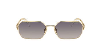 Das Bild zeigt die Sonnenbrille 0PR A51S ZVN30C von der Marke Prada in Hellgold.