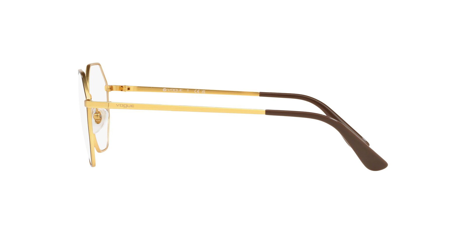 Auf diesem Bild sehen Sie die Korrektionsbrille 4094 von Vogue in der Farbe Schwarz/Gold.