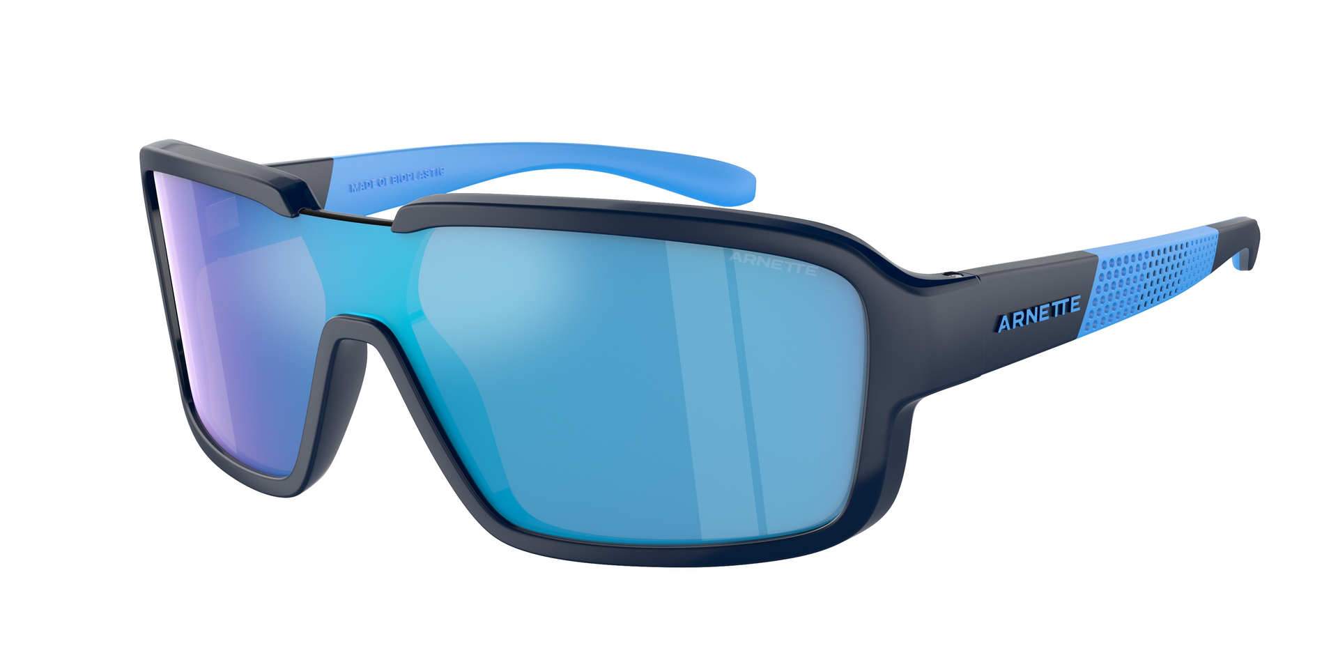 Das Bild zeigt die Sonnenbrille AN4335 275425 von der Marke Arnette in schwarz/blau.