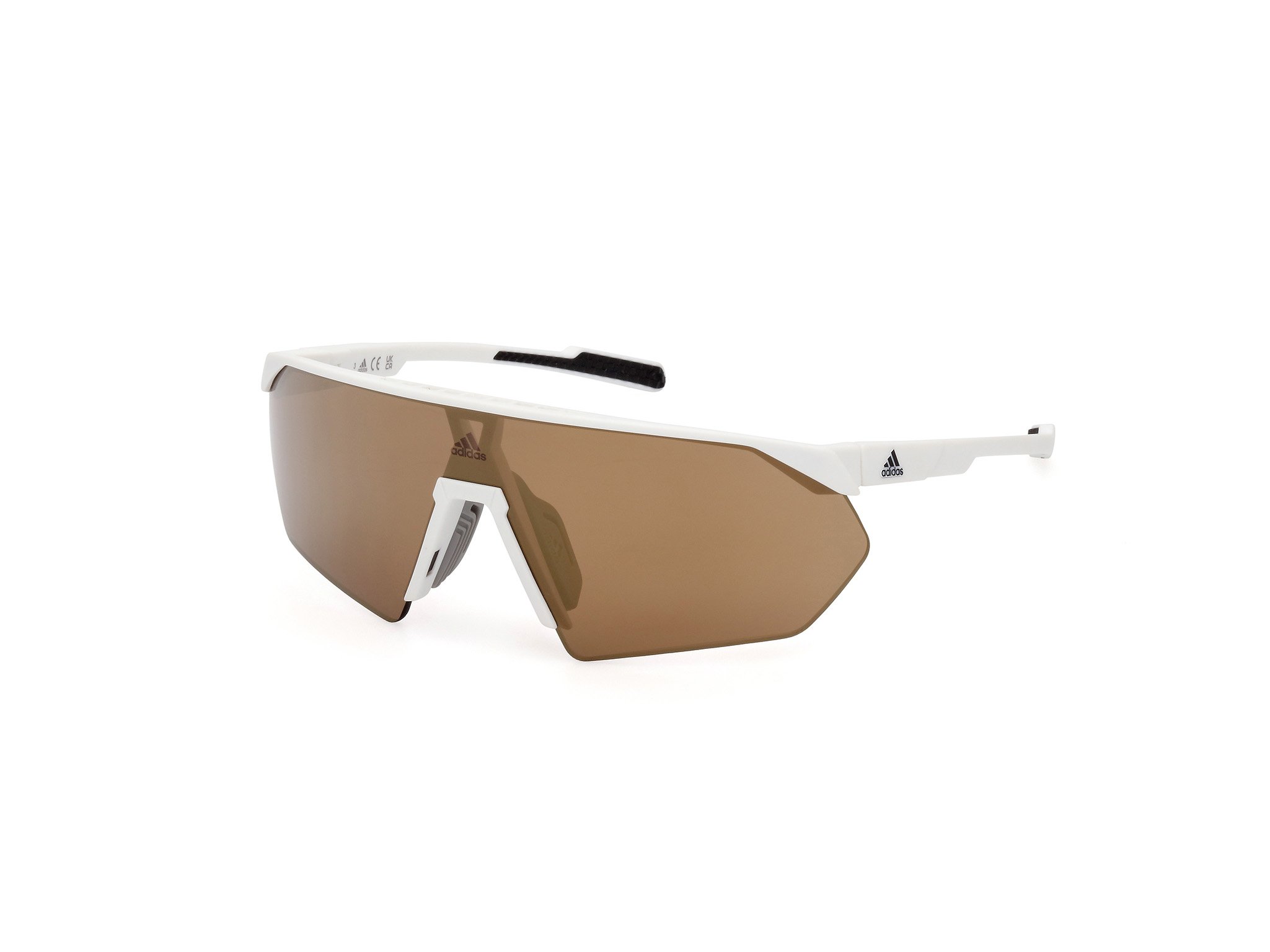 Das Bild zeigt die Sonnenbrille SP0076 21G von der Marke Adidas Sport in weiß.