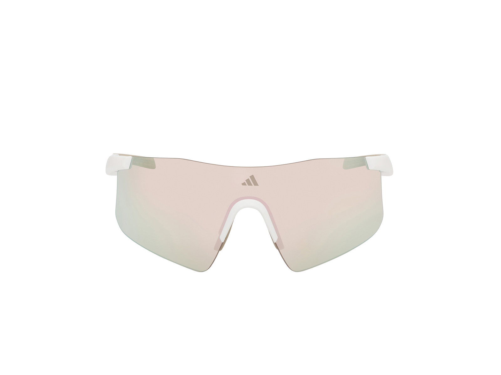 Das Bild zeigt die Adidas Sport Sonnenbrille Kaphiros SP0122 in matt weiß von vorne.