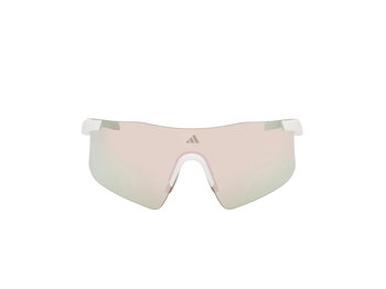 Das Bild zeigt die Adidas Sport Sonnenbrille Kaphiros SP0122 in matt weiß von vorne.