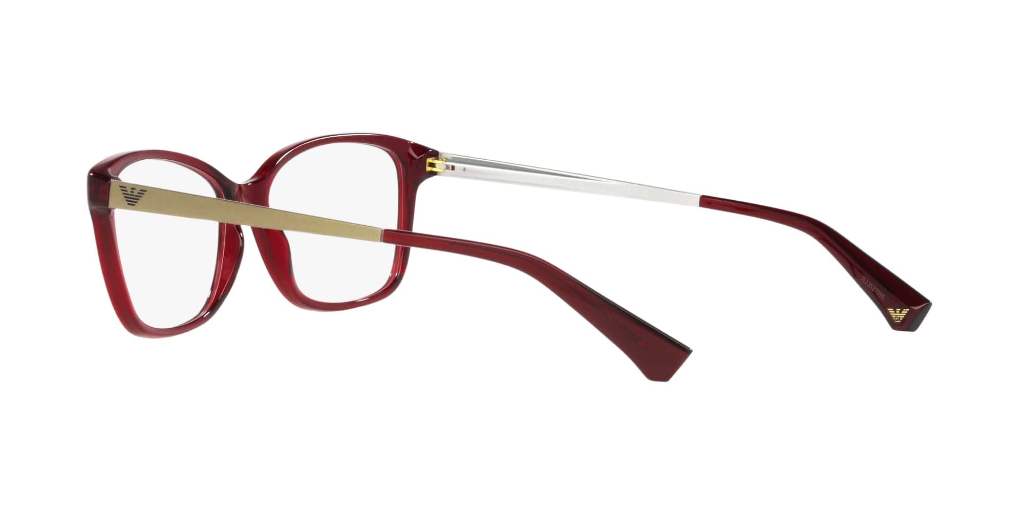 Das Bild zeigt die Korrektionsbrille EA3026 5968 von der Marke Emporio Armani in Bordeaux.