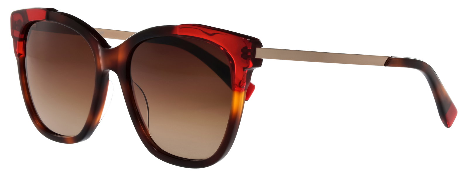 abele optik Damen Sonnenbrille in Dunkelrot/Havanna 721882