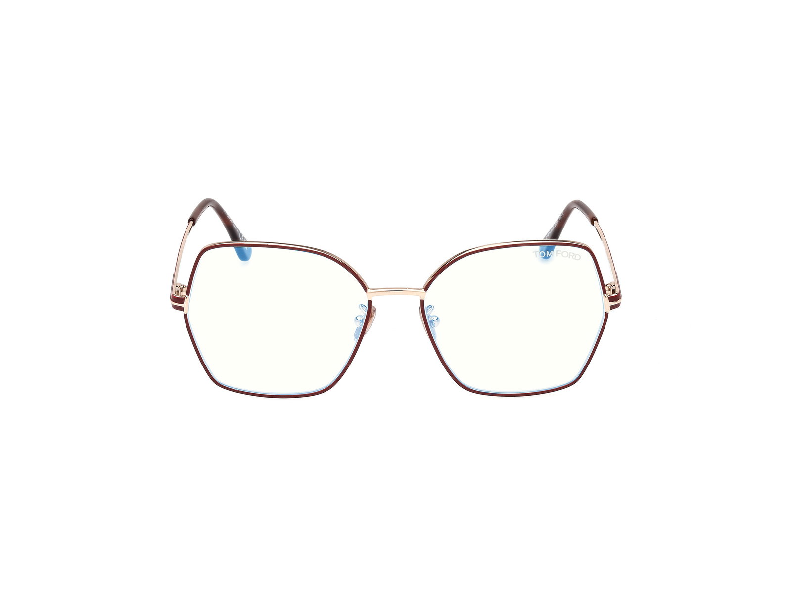 Das Bild zeigt die Korrektionsbrille FT5876-B 028 von der Marke Tom Ford in rose gold.